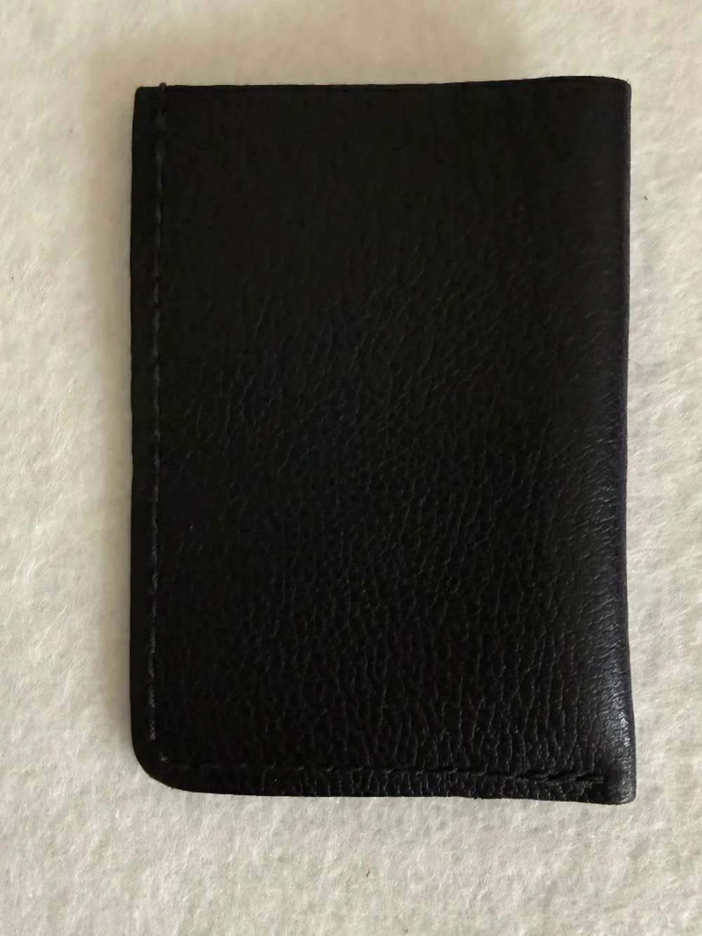 NWOT Portland Leather Goods PLG Minimalist Card Wallet in Pebbled Black